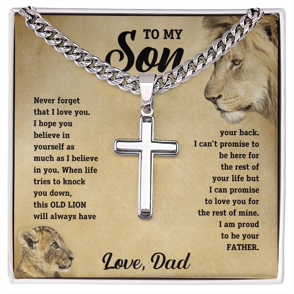 To my son, this old lion will always have your back. Love, Dad