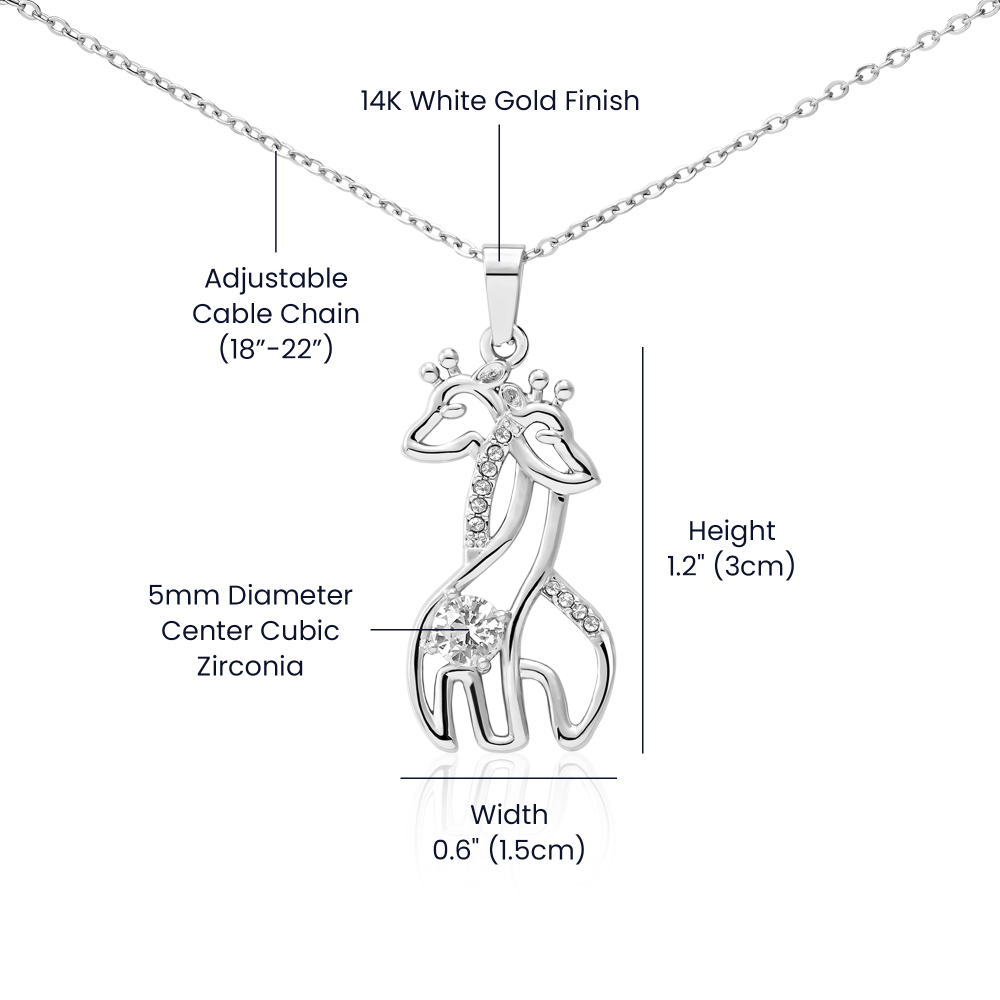 Happy mother's Day Giraffe Necklace