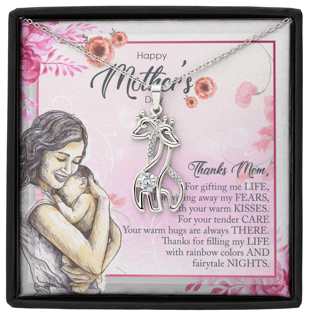 Happy mother's Day Giraffe Necklace
