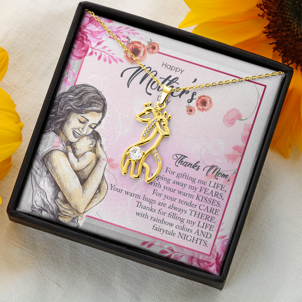 Happy mother's Day Giraffe Necklace