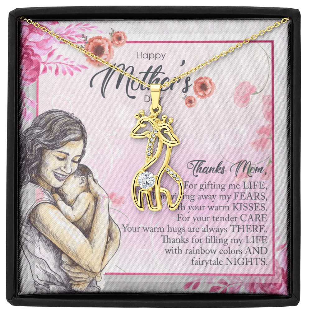 Happy mother's Day Giraffe Necklace