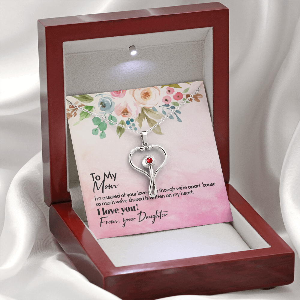 To My Mom Stethoscope Necklace