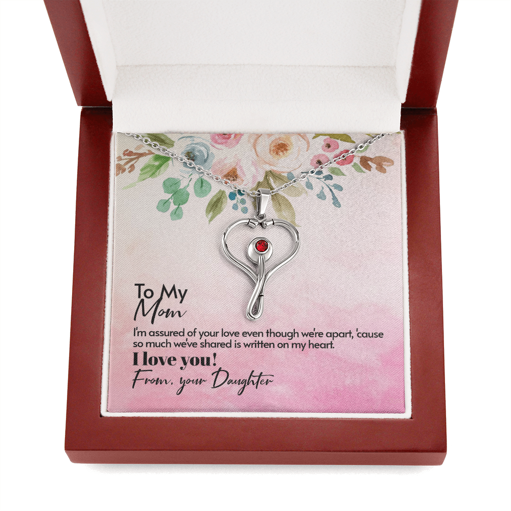 To My Mom Stethoscope Necklace