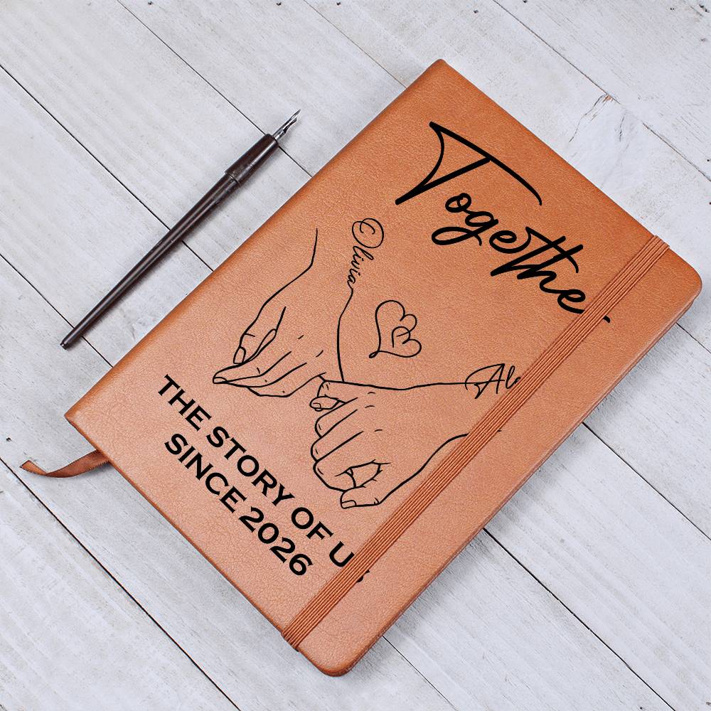 Personalized Couple Journal – The Story of Us Since [Year] – Custom Names Love Notebook Gift for Valentine, Anniversary & Couples